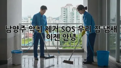 남양주 악취 제거 SOS🚨 우리 집 냄새, 이젠 안녕!