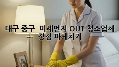 대구 중구 💨 미세먼지 OUT! 청소업체 장점 파헤치기 ✨